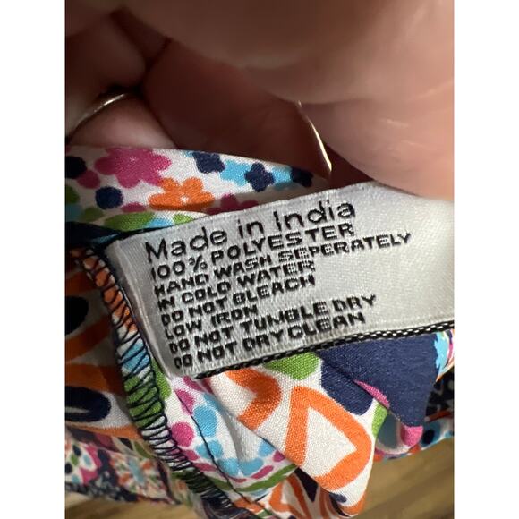 Buckhead Betties size small colorful popover blouse top short - Picture 3 of 3